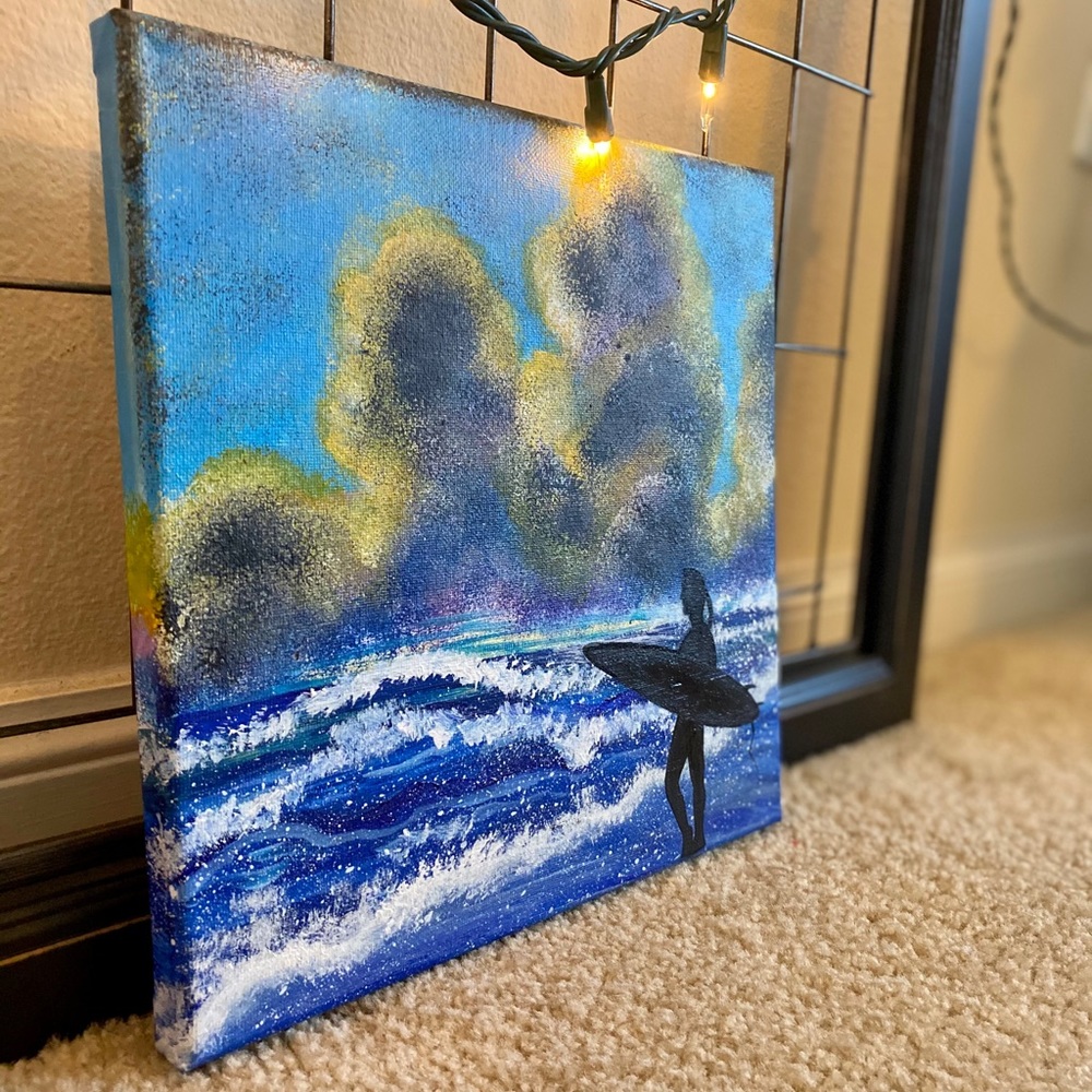 Sunset surfing painting - Picture 3 of 4